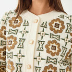 Dakota Jacket-Cotton Embellished Ivory