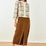 Dakota Jacket-Cotton Embellished Ivory