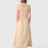 Ale Maxi Dress Mico Pinstripe Sand