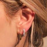 Gianna CZ Huggies Silver