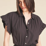 Birds Of Paradis Marianne B Ruffle Top Black