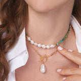 Mari Pearl Necklace Gold