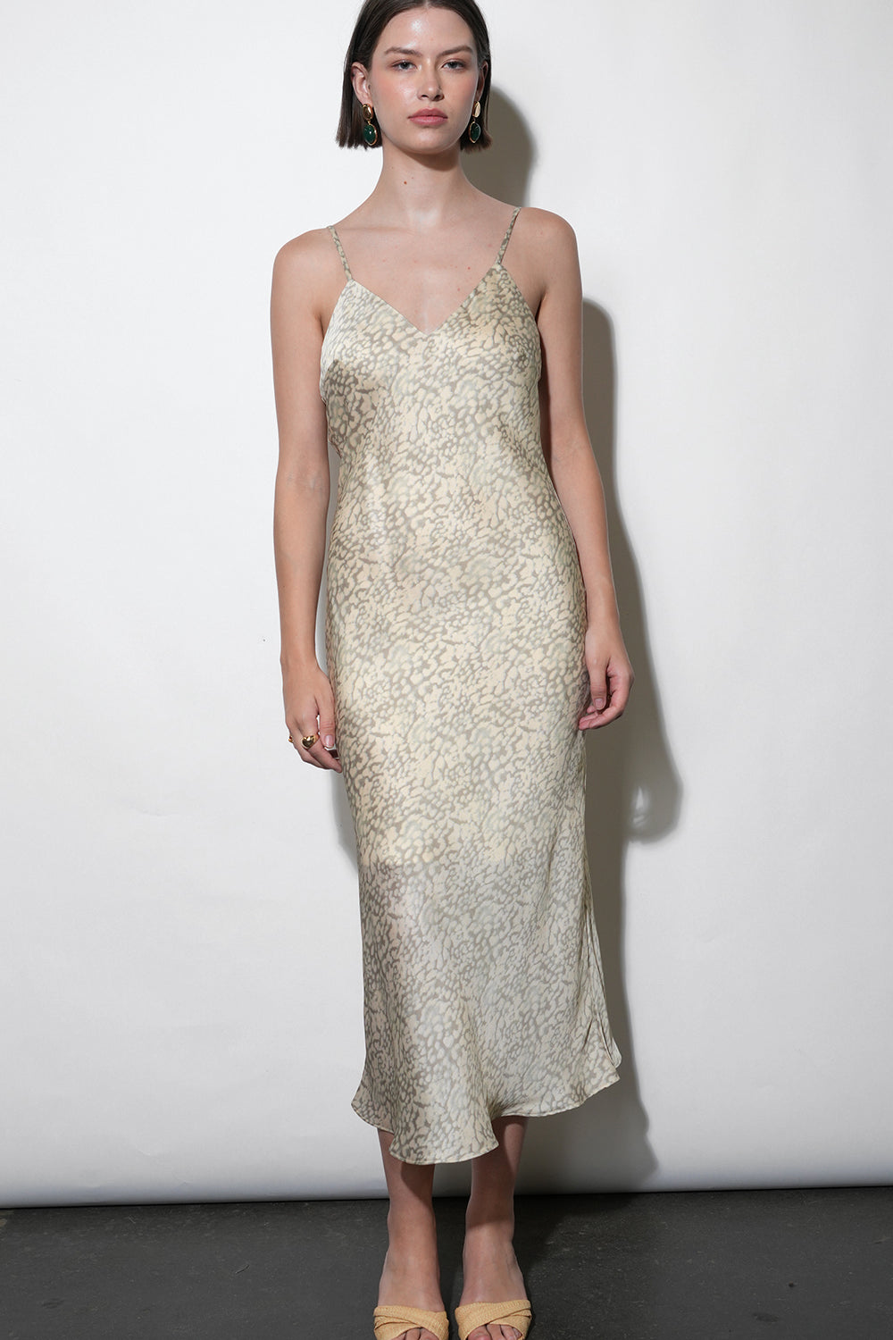 Cassandra Animal Midi Slip Dress