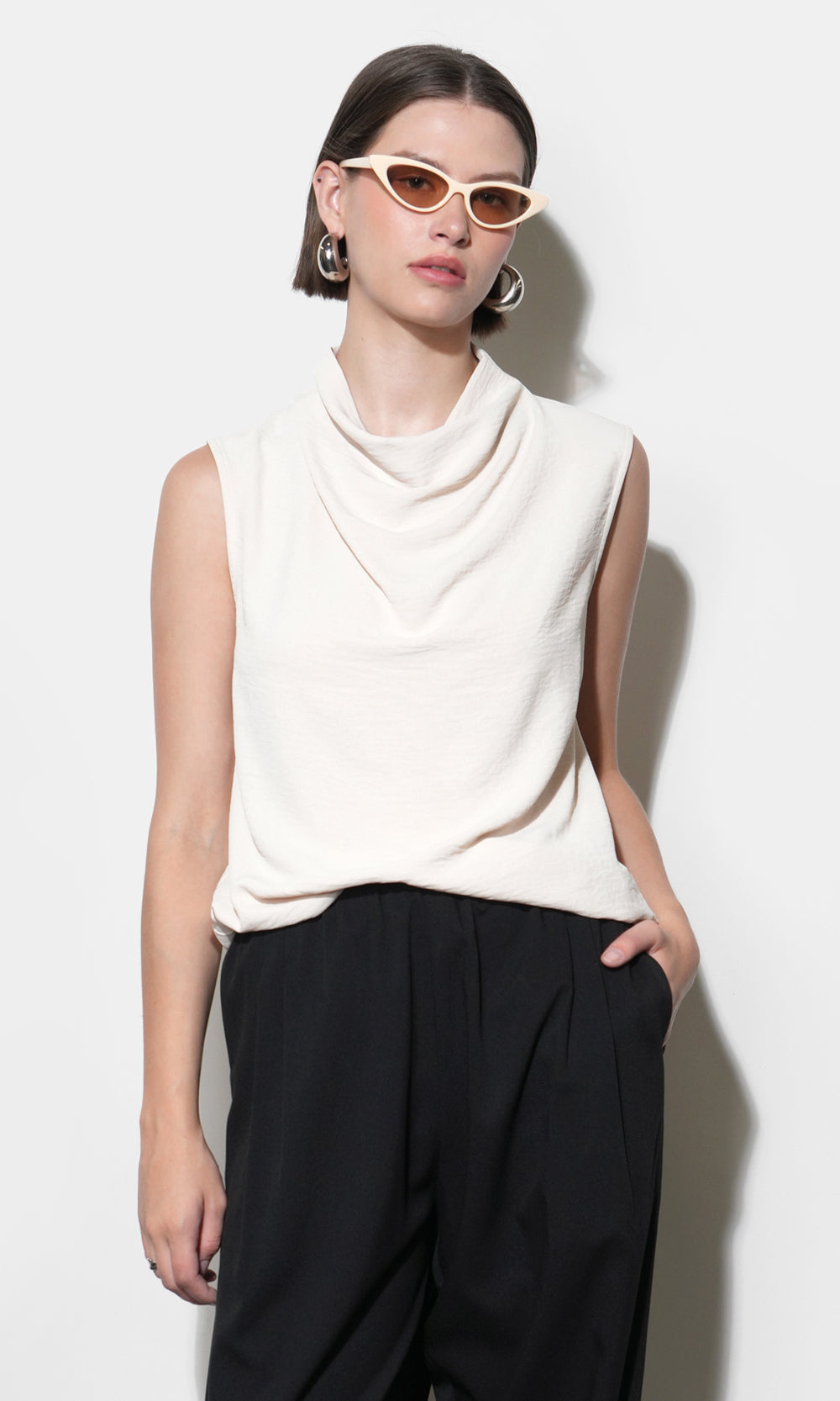 Quinn High Cowl Neck Top