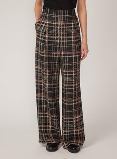 Milena Pant Black Plaid