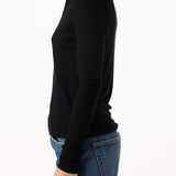 Goldie Long Sleeve Button Tee Black