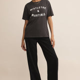 Mistletoe Boyfriend Tee Black Sand