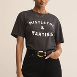 Mistletoe Boyfriend Tee Black Sand