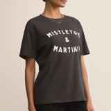 Mistletoe Boyfriend Tee Black Sand