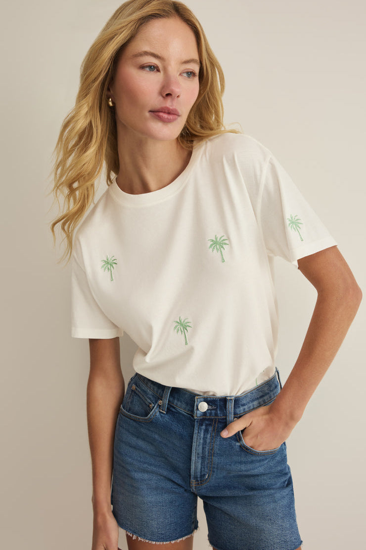 Palms Boyfriend Tee Sea Salt