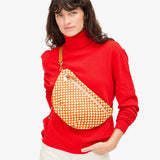 Le Grande Fanny Pack Natural and Cream Woven Checker