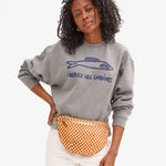 Le Grande Fanny Pack Natural and Cream Woven Checker