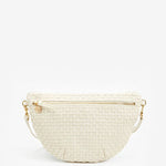Le Grande Fanny Pack Cream Woven Checker