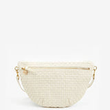 Le Grande Fanny Pack Cream Woven Checker