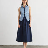 Hannah Dress Cloudy Blue/Optic White