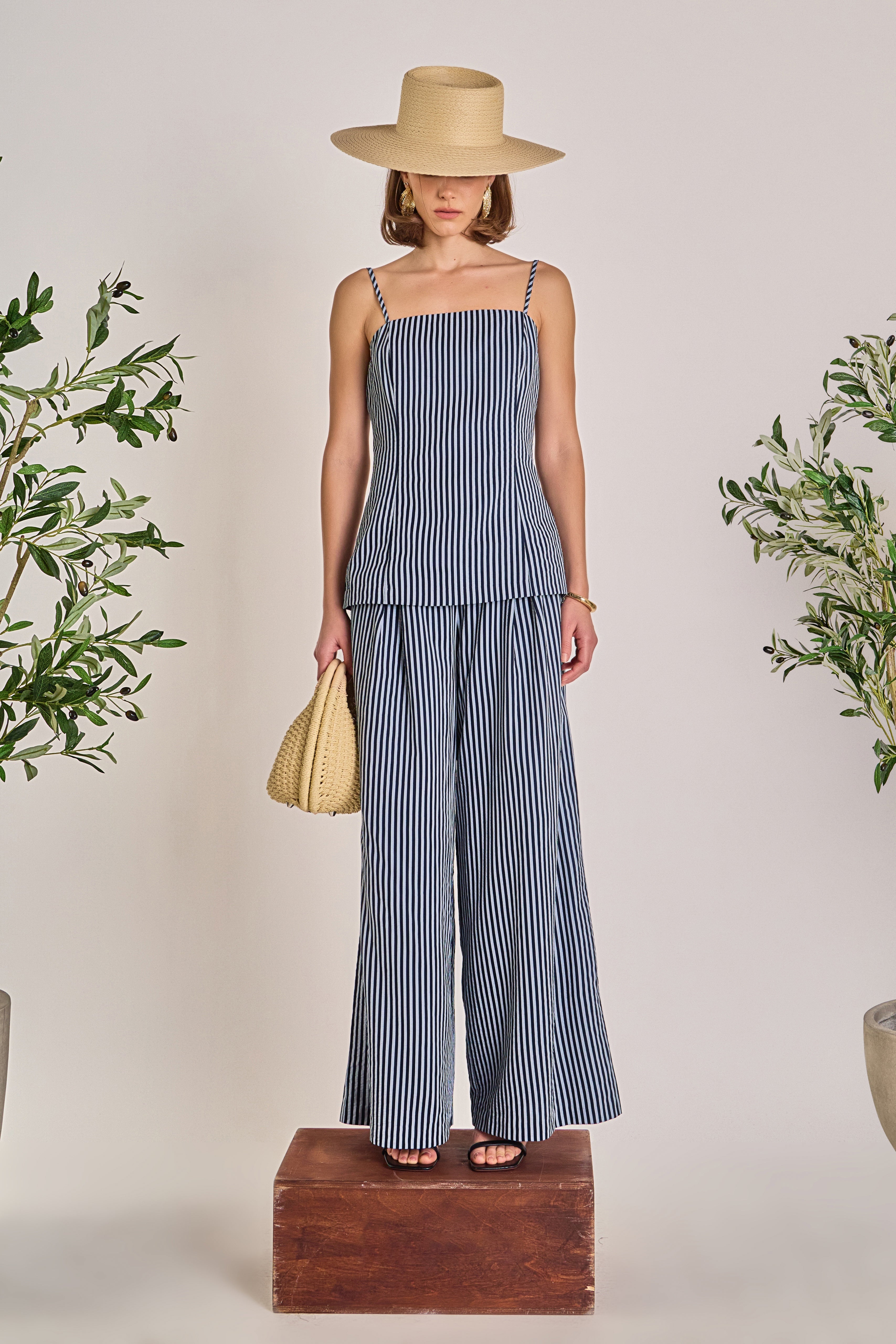 Striped Wide Leg Pant