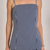 Striped Long Top Blue Multi