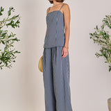 Striped Long Top Blue Multi