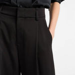 Satin Wide Leg Black