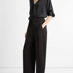 Satin Wide Leg Black