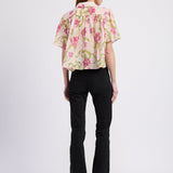 Lois Top Pink Fuchsia Olive