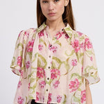 Lois Top Pink Fuchsia Olive