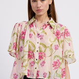 Lois Top Pink Fuchsia Olive