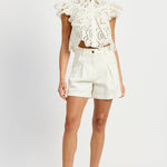 Chloe Cut Out Top White