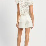 Chloe Cut Out Top White