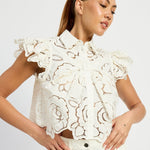 Chloe Cut Out Top White