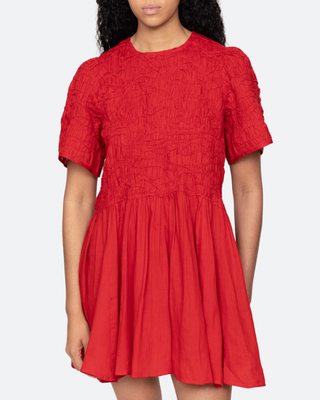 Imogen Solid Dress Red