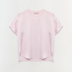 Addy Short Sleeve Knit Back T-Shirt Ballet Pink