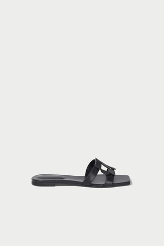 Monogram Flat Slide Black