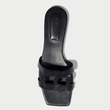 Monogram Flat Slide Black