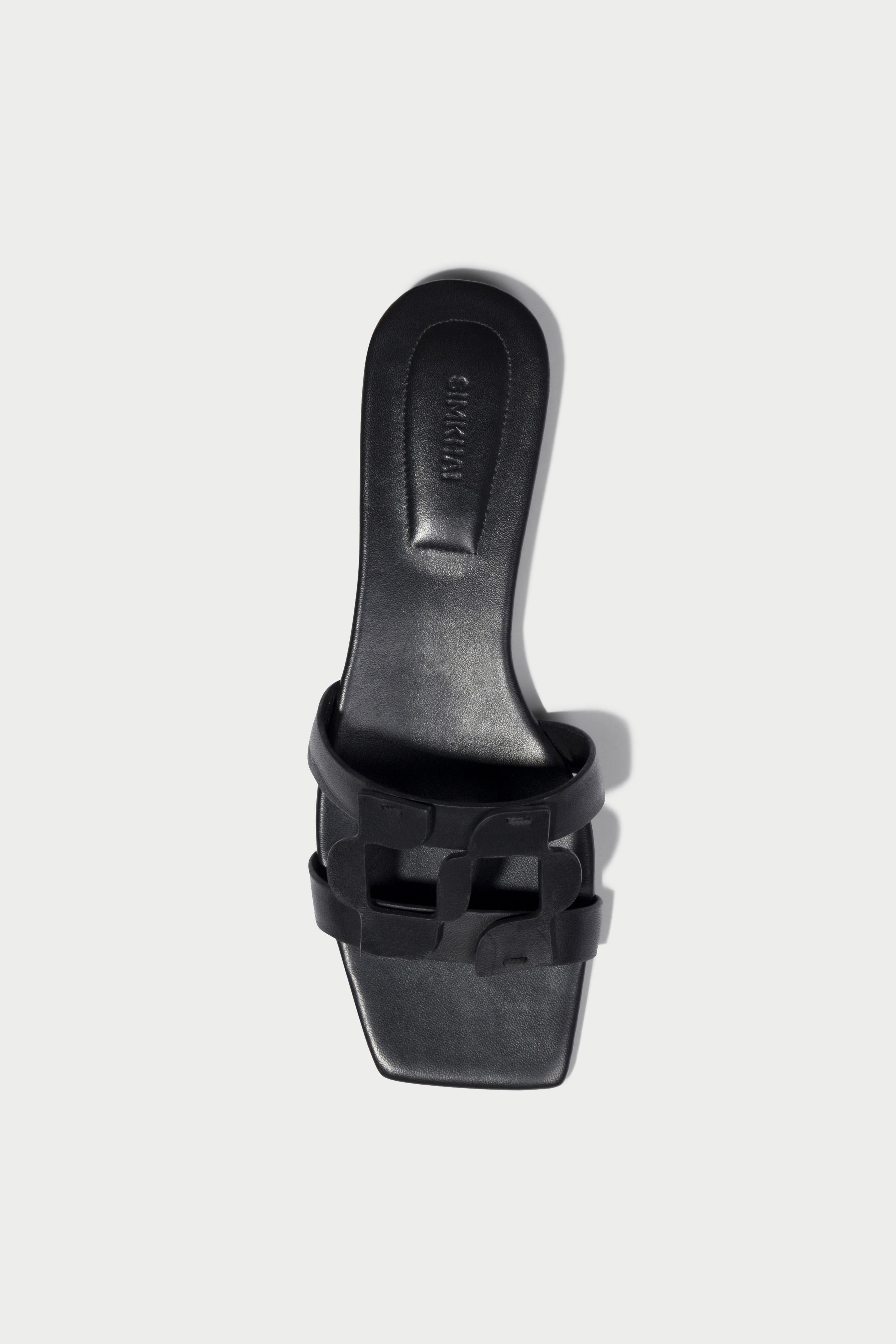 Monogram Flat Slide Black