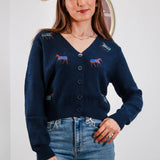 Esme Embroidered Horse Button Down Sweater