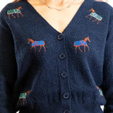 Esme Embroidered Horse Button Down Sweater