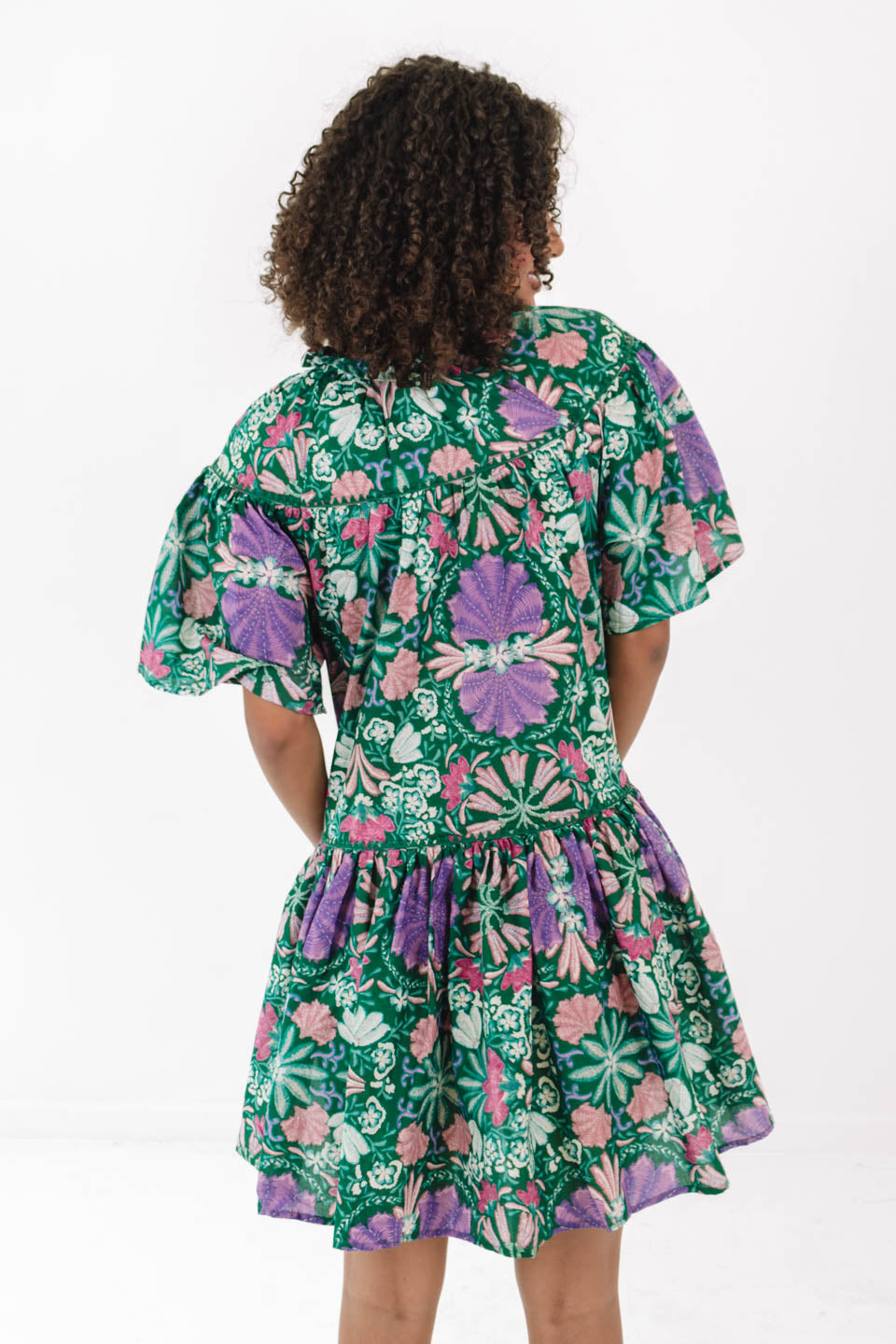 Green and Purple Floral Mini Dress KEEP Boutique Green and Purple Floral Mini Dress KEEP Boutique