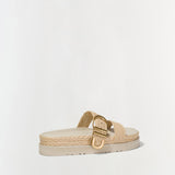 Aida Raffia Buckle Sandal Natural