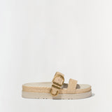 Aida Raffia Buckle Sandal Natural