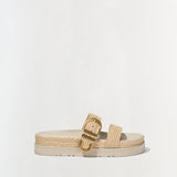 Aida Raffia Buckle Sandal Natural