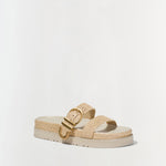 Aida Raffia Buckle Sandal Natural