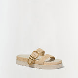 Aida Raffia Buckle Sandal Natural