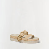 Aida Raffia Buckle Sandal Natural