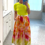 Lee Top Neon Yellow With Cream