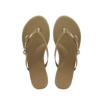 Nude Indie Bow Arched Flip Flop