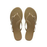 Nude Indie Bow Arched Flip Flop