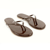 Indie Patent Chocolate Sandal Flop