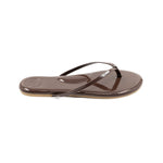 Indie Patent Chocolate Sandal Flop