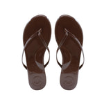Indie Patent Chocolate Sandal Flop